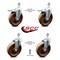 Service Caster 6 Inch High Temp Phenolic Wheel Swivel 1/2 Inch Stem Caster Total Lock Brake, 2PK SCC-TSTTL20S615-PHSHT-121315-2-S-2 - alternate 5
